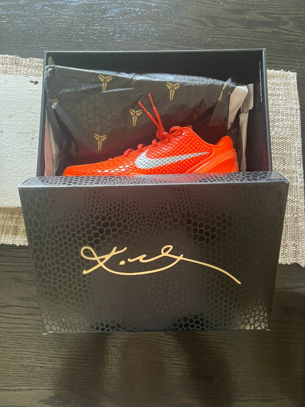 Nike Kobe 6 Protro Total Orange Metallic Silver Men’s 9 / Women’s 10.5 NEW DS OG - Picture 2 of 9
